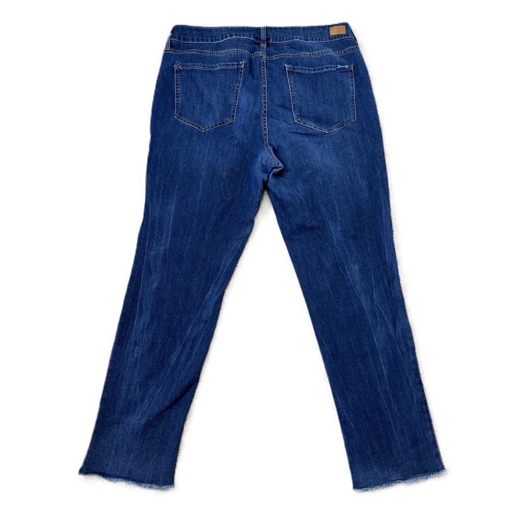 Seven 7 Weekend Slim Fit Frayed Hem Blue Womens Size 16 Jeans - Picture 2 of 5